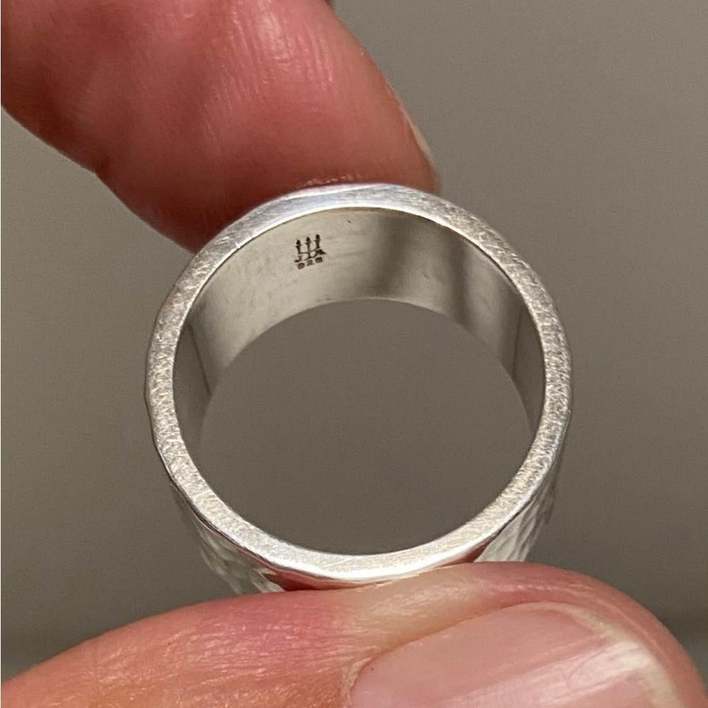 James Avery Silver Hammered Statement Ring - image 3